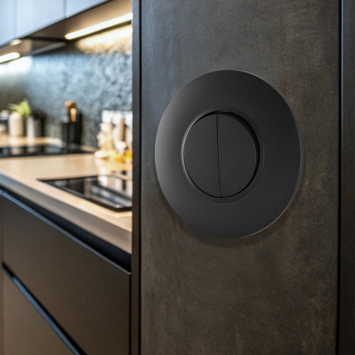 Выключатель двухклавишный Arte Milano SET08-1 SET08-1-30-2 black в Нижнем Новгороде фото 2