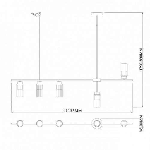 Светильник на штанге Escada Reverse 2100/5P Black в Нижнем Новгороде фото 4