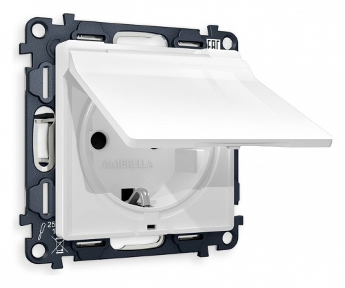 Розетка с заземлением и со шторкой, без рамки с крышкой Ambrella Volt ALFA MA108010 в Нижнем Новгороде