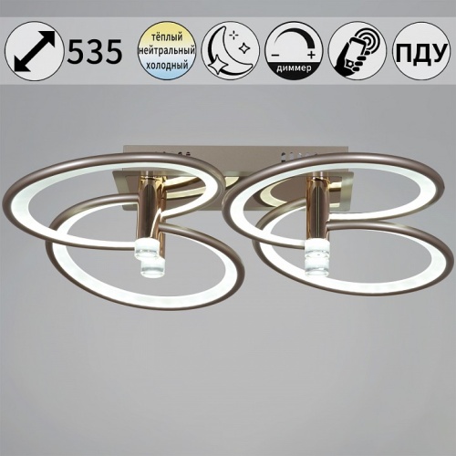 Потолочная люстра 09253-0.3-4S Champaign silver в Нижнем Новгороде фото 5