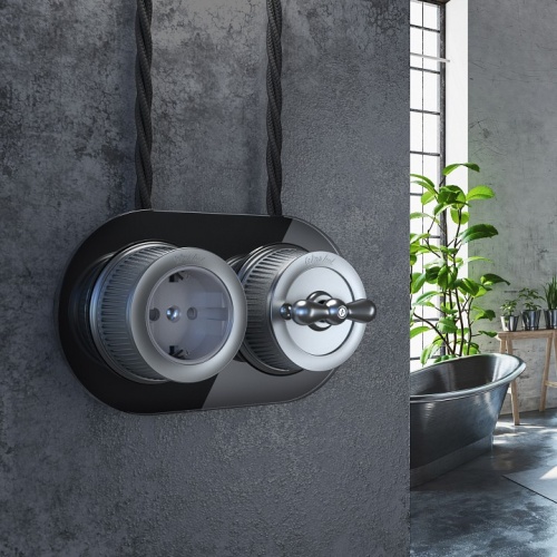 Выключатель на 4 положения Werkel Ретро (матовый хром) WL19-01-05 в Нижнем Новгороде фото 4