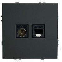 ТВ-розетка и розетка Ethernet RJ-45 без рамки Stekker Эмили 49846 в Нижнем Новгороде