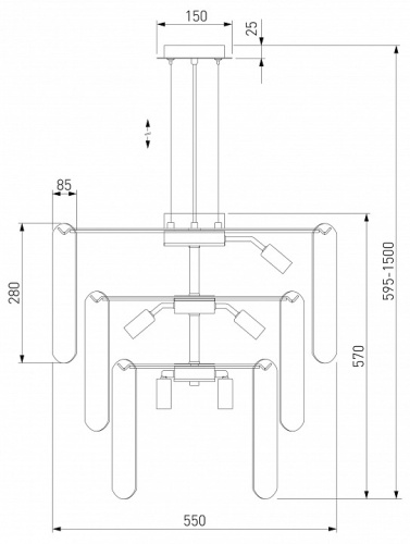 Подвесная люстра Eurosvet Claire 60171 золото в Нижнем Новгороде фото 2