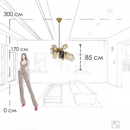 Подвесная люстра Loft it Britannica 10401/600S в Нижнем Новгороде фото 10