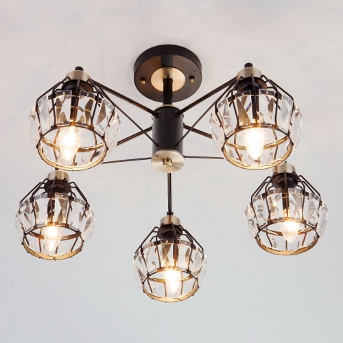 Люстра на штанге Eurosvet Lord 70075/5 черный в Нижнем Новгороде фото 3