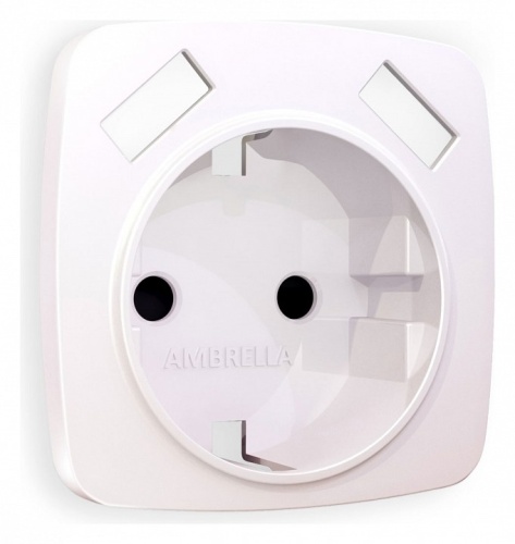 Накладка для розетки с заземлением и со шторками и 2хUSB type A Ambrella Volt OMEGA OP2090 в Нижнем Новгороде