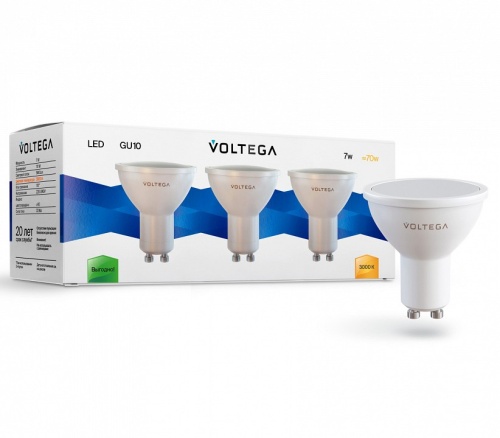 Лампа светодиодная Voltega Simple GU10 7Вт 3000K 7249 в Нижнем Новгороде