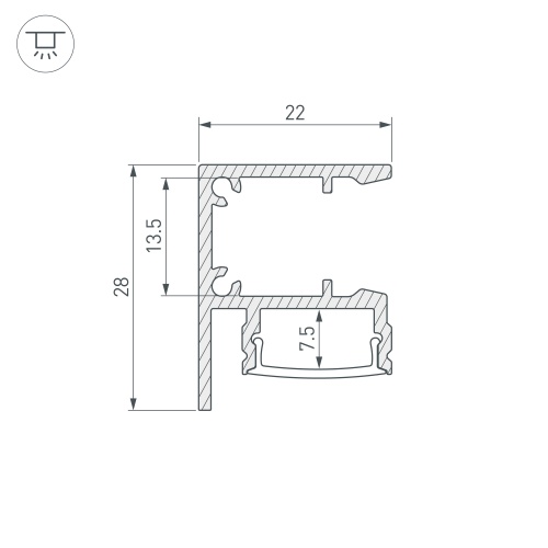 Профиль WALL-2228-2000 ANOD BLACK (Arlight, Алюминий) в Магнитогорске фото 6