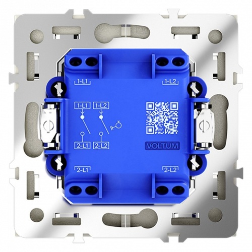 Выключатель двухклавишный без рамки Voltum S70 VLS020605 в Нижнем Новгороде фото 4