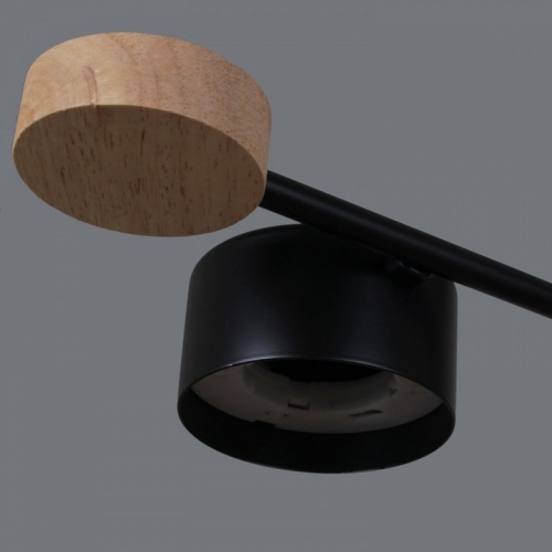 Люстра на штанге 03751 03751-0.3-08 BK+WOOD GX53 в Нижнем Новгороде фото 3