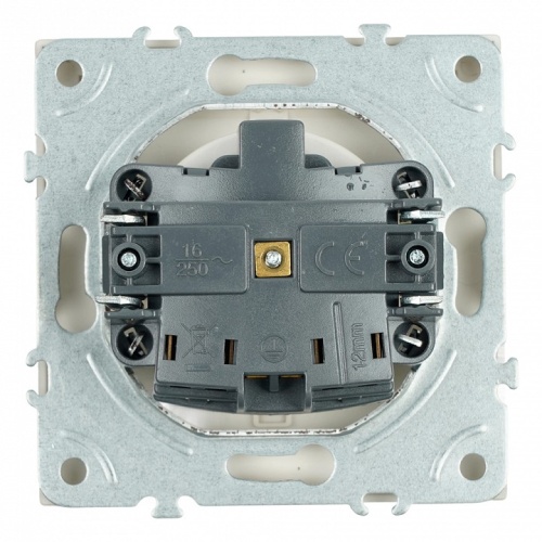 Розетка с заземлением и со шторкой, с крышкой Stekker Эмили 49907 в Нижнем Новгороде фото 3