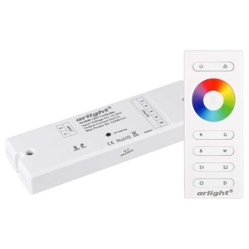 Контроллер SR-2839W White (12-24 В,240-480 Вт,RGBW,ПДУ сенсор)) (Arlight, IP20 Пластик, 1 год) в Белово фото 2