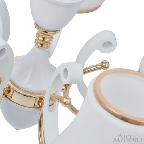Подвесная люстра Arte Milano Florentia-3987 303987/5 Wh/Gd в Нижнем Новгороде фото 7
