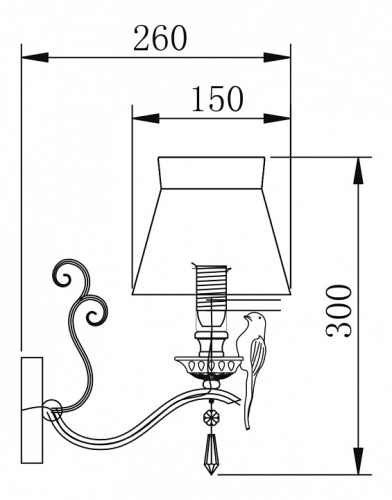 Бра Maytoni Bird ARM013-01-W в Гаджиево фото 3