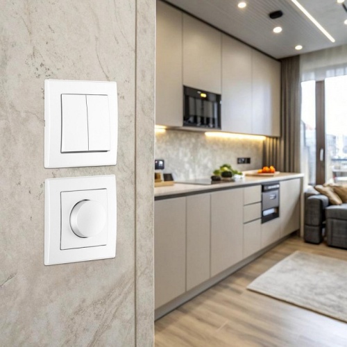 Выключатель двухклавишный Arte Milano SET06-1 SET06-1-30-2 white в Нижнем Новгороде фото 2