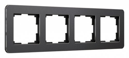 Рамка на 4 поста Werkel Platinum (черный алюминий) W0042608 в Нижнем Новгороде