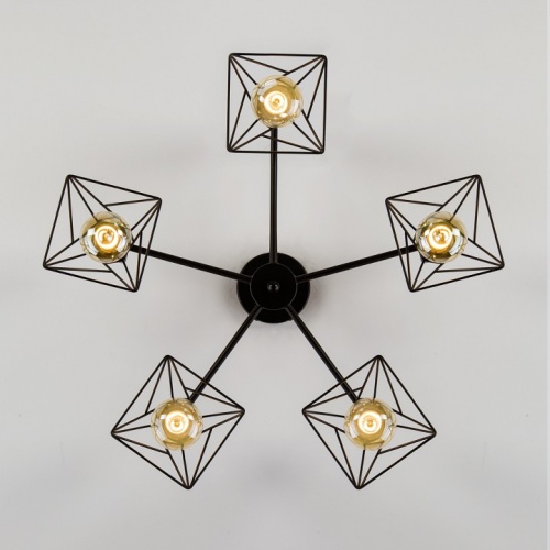 Люстра на штанге Eurosvet Trappola 70107/5 черный в Нижнем Новгороде фото 4