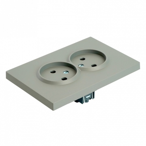 Розетка двойная без заземления и со шторкой Stekker Эмили 49955 в Нижнем Новгороде фото 9