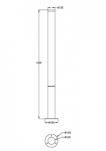 Наземный высокий светильник Maytoni Ginza O041FL-L50B3K в Качканаре фото 2
