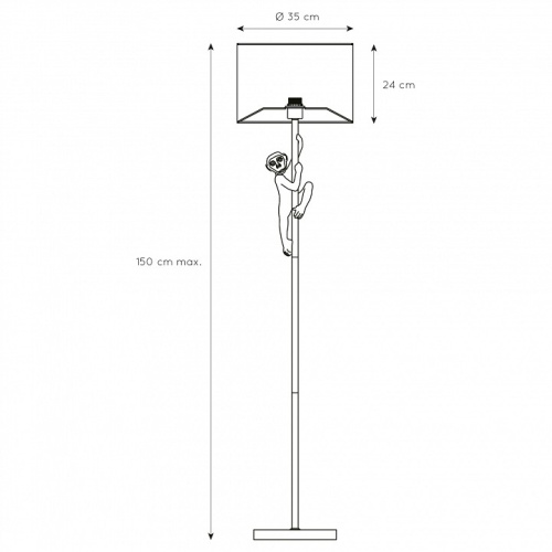 Торшер Lucide Extravaganza Chimp 10702/81/30 в Ермолино фото 2