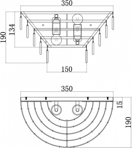 Накладной светильник Maytoni Mazzo MOD130WL-02G в Нижнем Новгороде фото 4