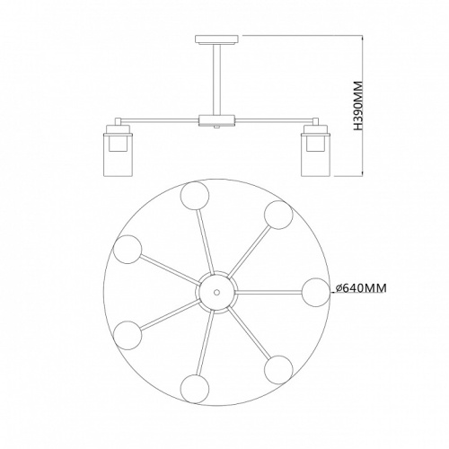 Люстра на штанге Escada Dinasty 2118/7P в Нижнем Новгороде фото 4