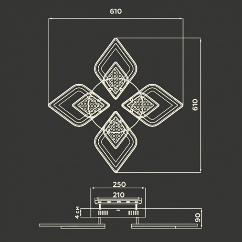Потолочная люстра Ambrella Light FA FA4285 в Нижнем Новгороде фото 2