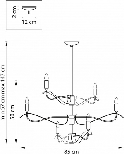 Люстра на штанге Lightstar Ragno 733263 в Нижнем Новгороде фото 2