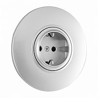 Розетка с заземлением и со шторкой Arte Milano SET08-1 SET08-1-40-1 silver в Нижнем Новгороде