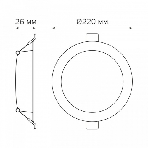 Встраиваемый светильник Gauss  9030520224 в Нижнем Новгороде фото 2