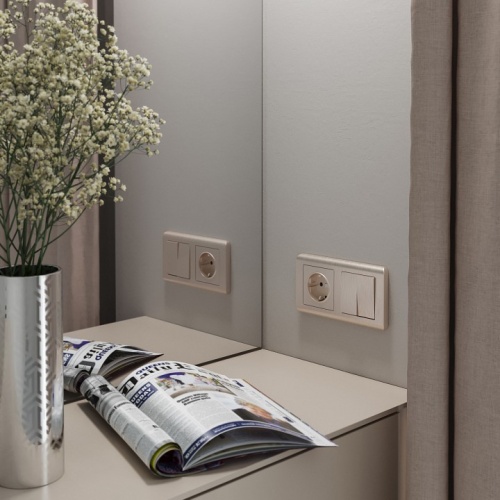 Розетка с заземлением и со шторками, без рамки Werkel шампань рифленый W1171110 в Нижнем Новгороде фото 7