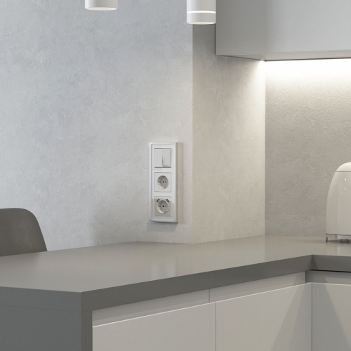 Накладка для розетки с заземлением и 2хUSB Werkel белый акрил W1179541 в Нижнем Новгороде фото 2