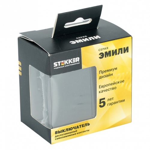 Выключатель двухклавишный без рамки Stekker Эмили 50247 в Нижнем Новгороде фото 7
