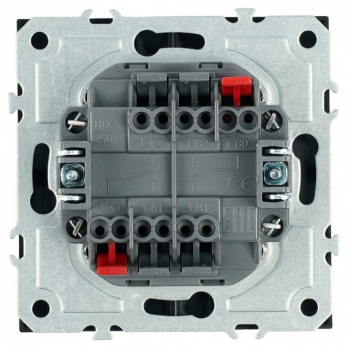 Переключатель двухклавишный без рамки Stekker Эмили 50249 в Нижнем Новгороде фото 3