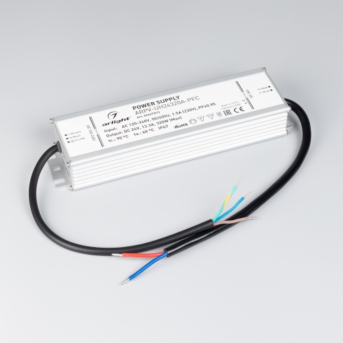 Блок питания ARPV-UH24320A-PFC (24V, 13.3A, 320W) (Arlight, IP67 Металл, 7 лет) в Белокурихе фото 3