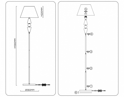 Торшер Ambrella Light LH LH75265 в Нижнем Новгороде фото 6