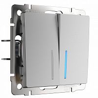 Выключатель двухклавишный с подсветкой без рамки Werkel  W1120106 в Нижнем Новгороде