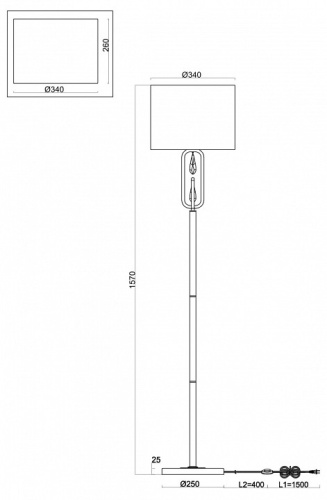 Торшер Freya Riverside FR1007FL-01BS в Нижнем Новгороде фото 2