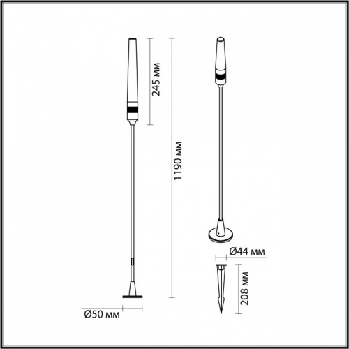 Наземный высокий светильник Odeon Light Canna 7020/4GB в Нижнем Новгороде фото 8