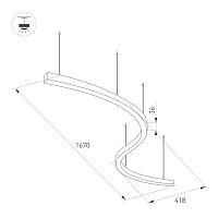 Светильник SP-LINE-HANG ARC-S3535-D800-65W Day4000 (WHITE, 230V) (Arlight, Металл) в Качканаре