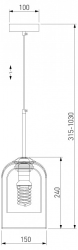 Подвесной светильник Eurosvet Ennio 50228/1 янтарный в Артемовском фото 5