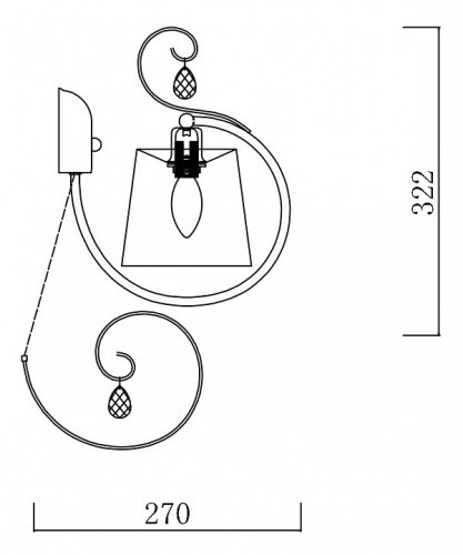 Бра Freya Simone FR2020-WL-01-BG в Нижнем Новгороде фото 4
