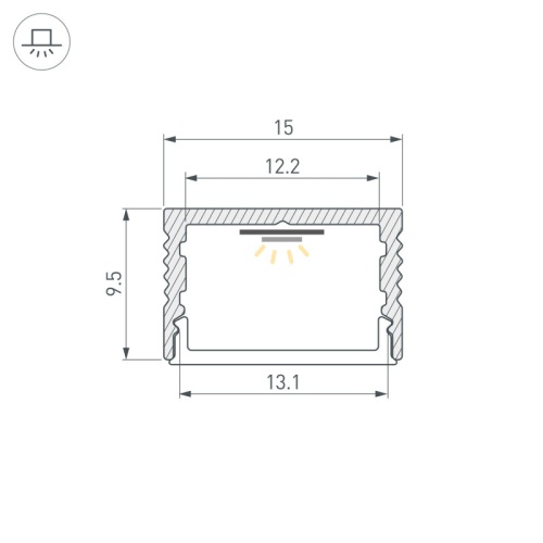 Профиль накладной Arlight SL-SLIM15 065310 в Нижнем Новгороде фото 2