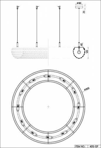 Подвесная люстра Favourite Monilibus 4015-12P в Бородино фото 6