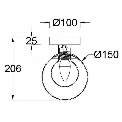 Накладной светильник Maytoni Basic form MOD521WL-01G1 в Нижнекамске фото 6