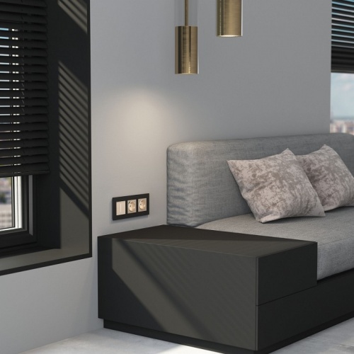 Рамка на 3 поста Werkel AluMax черный алюминий W0033508 в Нижнем Новгороде фото 2