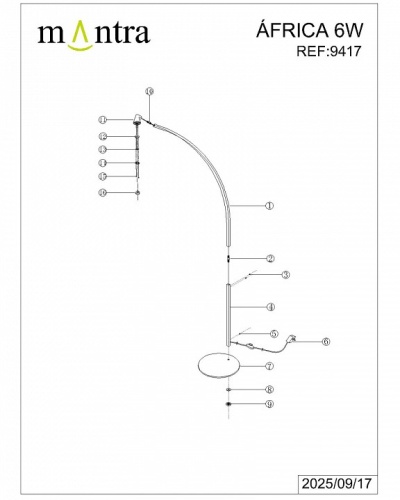 Торшер Mantra Africa 9417 в Нижнем Новгороде фото 5