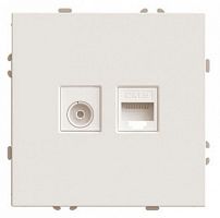 ТВ-розетка и розетка Ethernet RJ-45 без рамки Stekker Эмили 49898 в Нижнем Новгороде