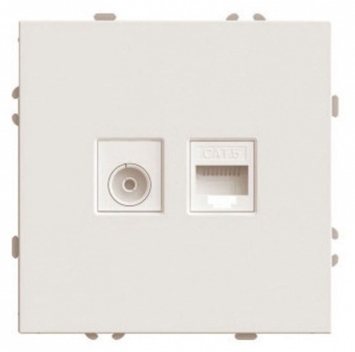 ТВ-розетка и розетка Ethernet RJ-45 без рамки Stekker Эмили 49898 в Нижнем Новгороде
