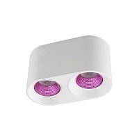 DK3096-WH+PI Светильник накладной IP 20, 10 Вт, GU5.3, LED, белый/розовый, пластик в Волгограде
